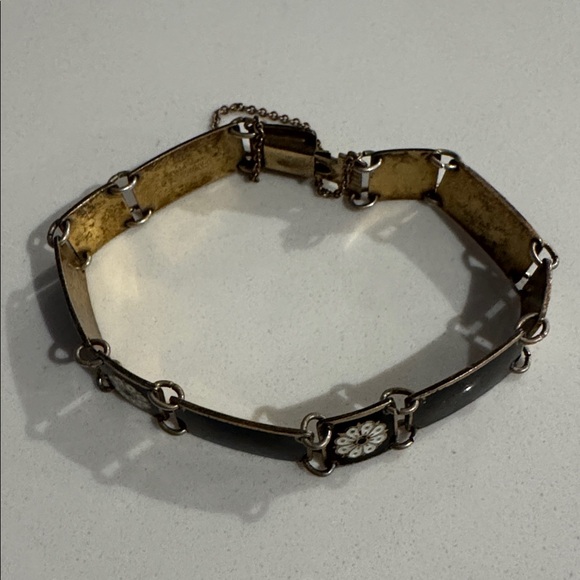 🇳🇴 Vintage David Andersen Norwegian Sterling Enamel Bracelet – Black - Picture 4 of 4